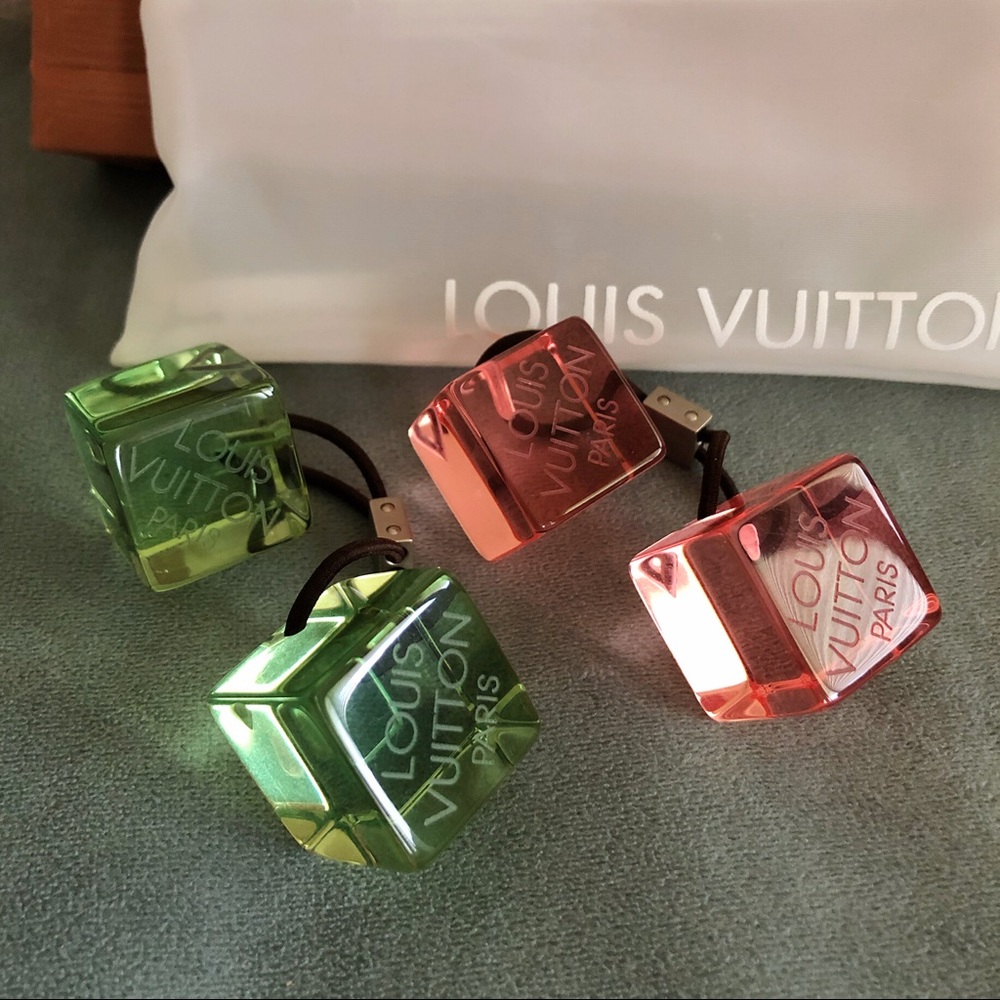 Louis Vuitton Pink & Green Cube Hair Accessories